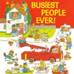 Richard Scarry Busiest People Ever детска книга корица с илюстрации на професии и превозни средства