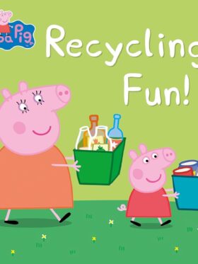 Peppa Pig Recycling Fun детска книга на английски език – корица с Пепа Пиг и Мама Прасенце, които рециклират